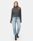 Highline Rib Cropped Mock Neck