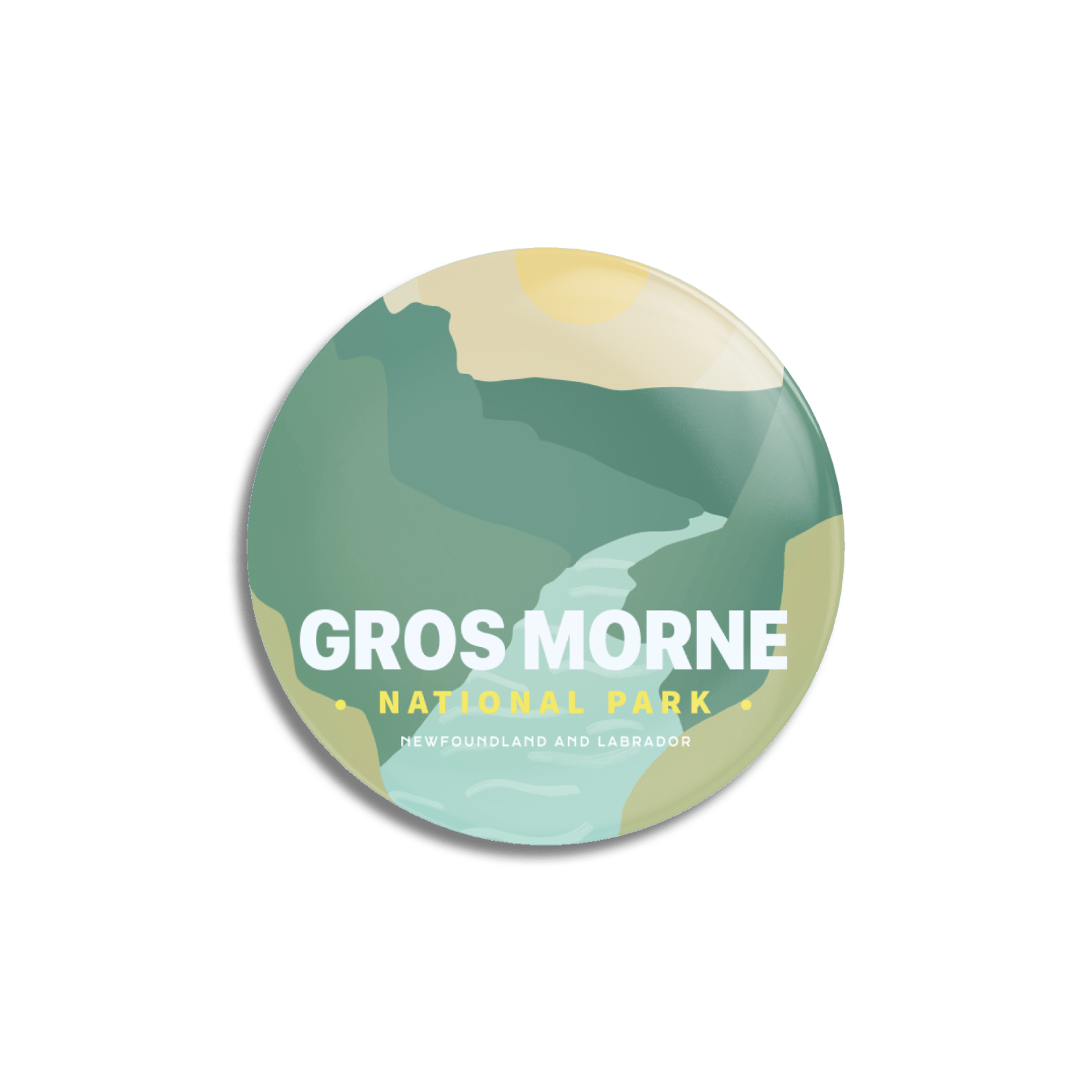Gros Morne National Park of Canada Pinback Button, Canada Parks