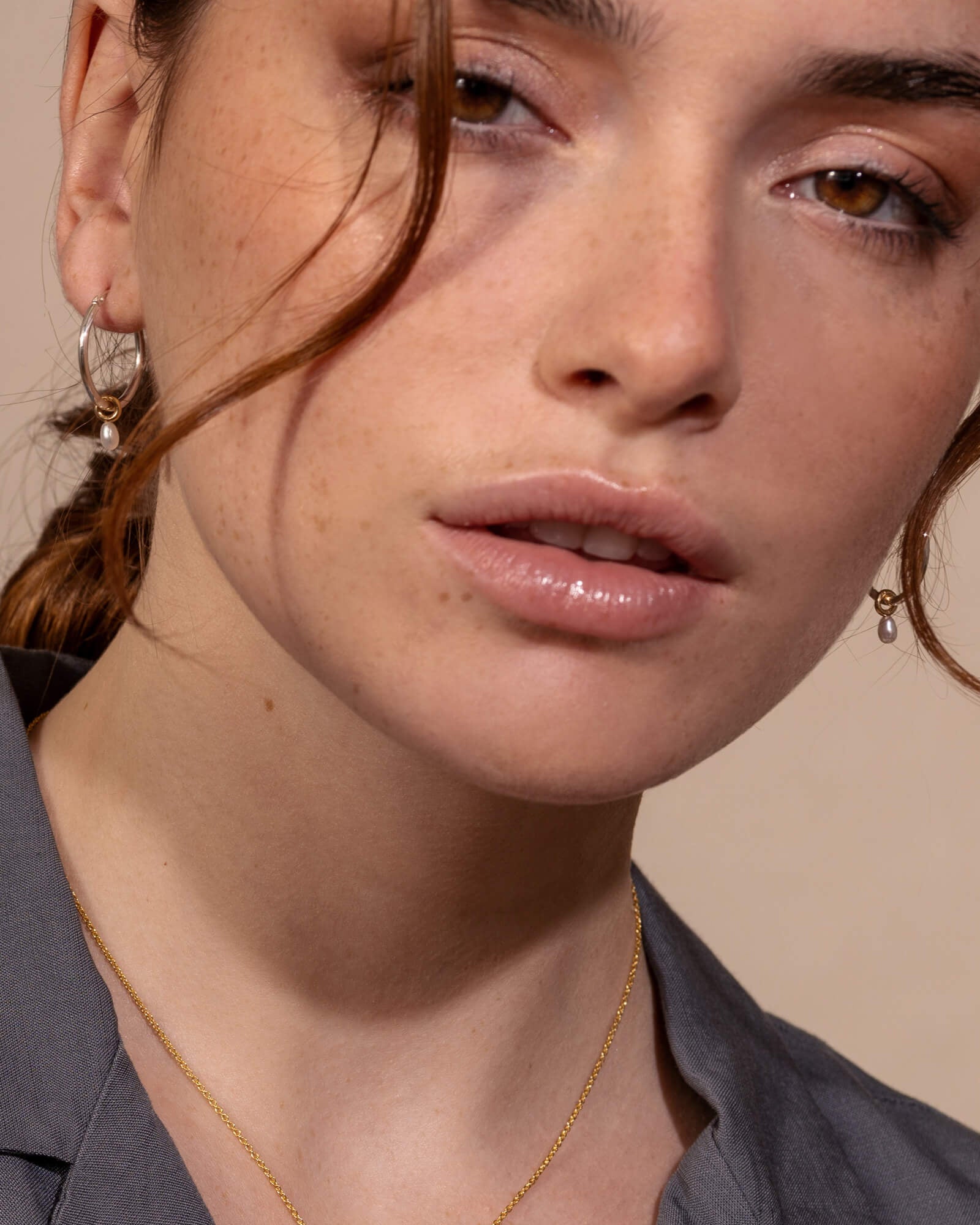 Marie-Joséphine - Boucles d’oreilles avec petites perles d’eau douce