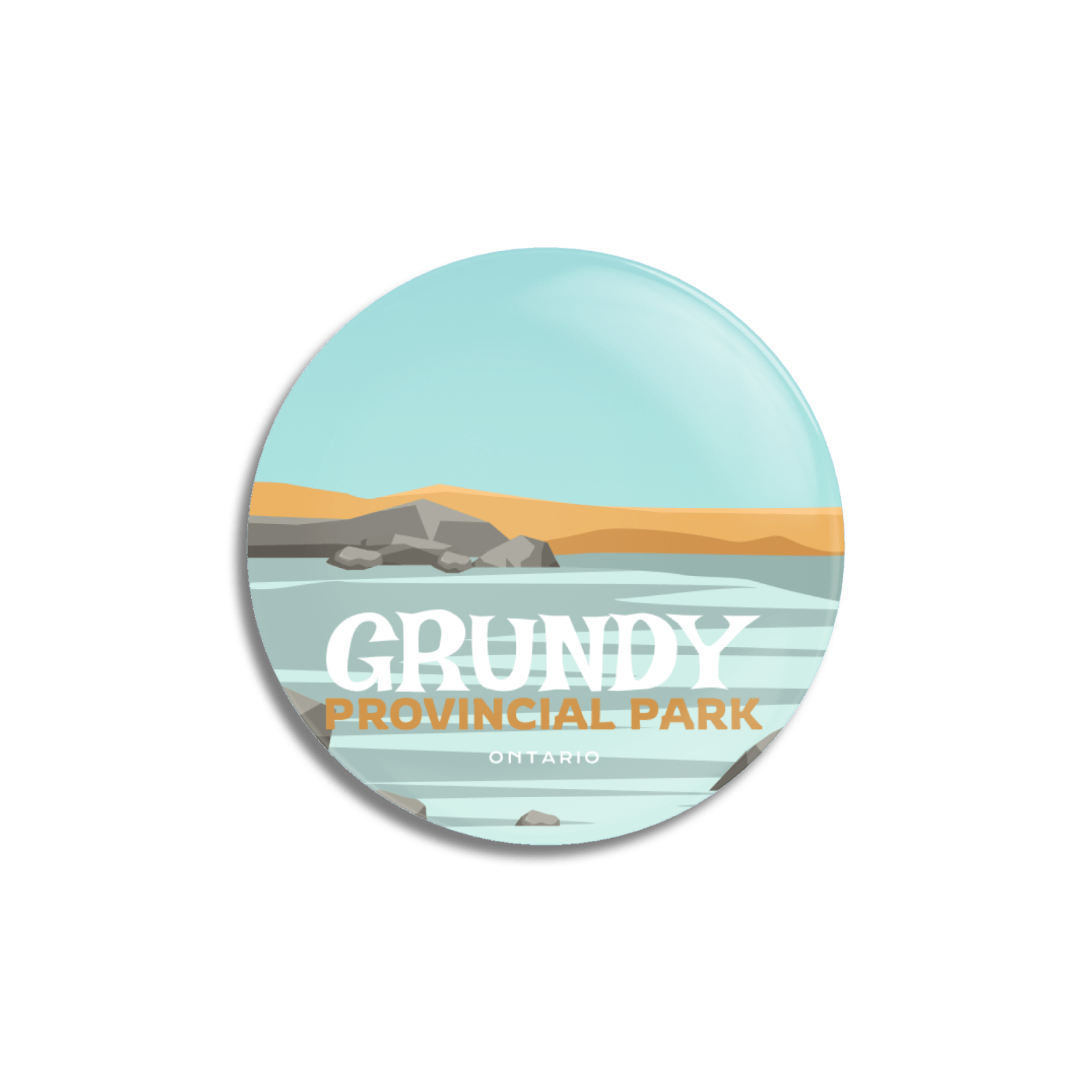 Grundy Provincial Park of Ontario Pinback Button, Canada Parks