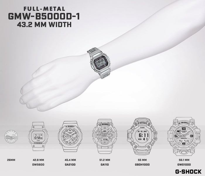 CASIO G-Shock Full Metal GMW-B5000 SERIES  | GMWB5000D-1