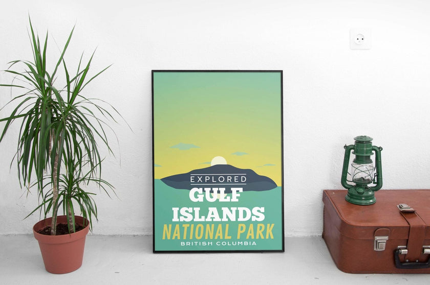 Gulf Islands National Park 'Explored' Poster, Canada Parks