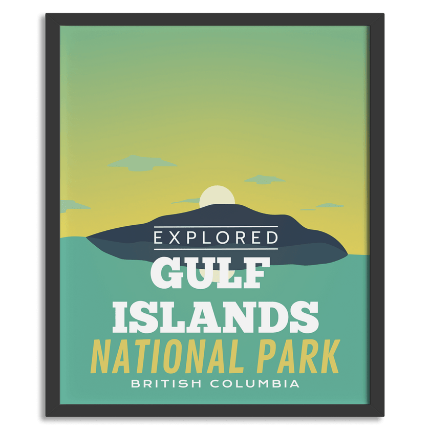 Gulf Islands National Park 'Explored' Poster, Canada Parks