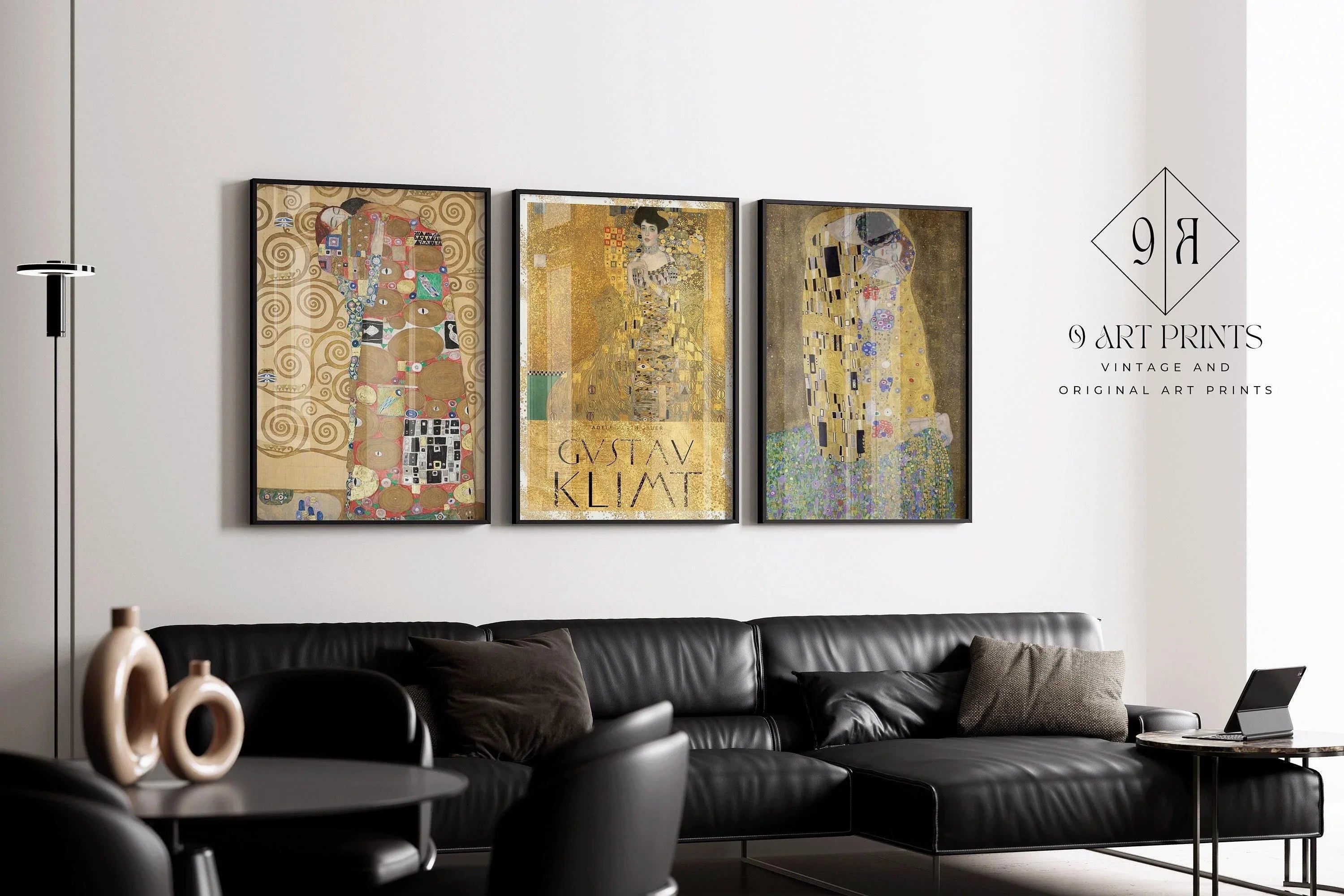 Gustav Klimt Art Print Set: The Kiss, Adele Bloch-Bauer, The Embrace