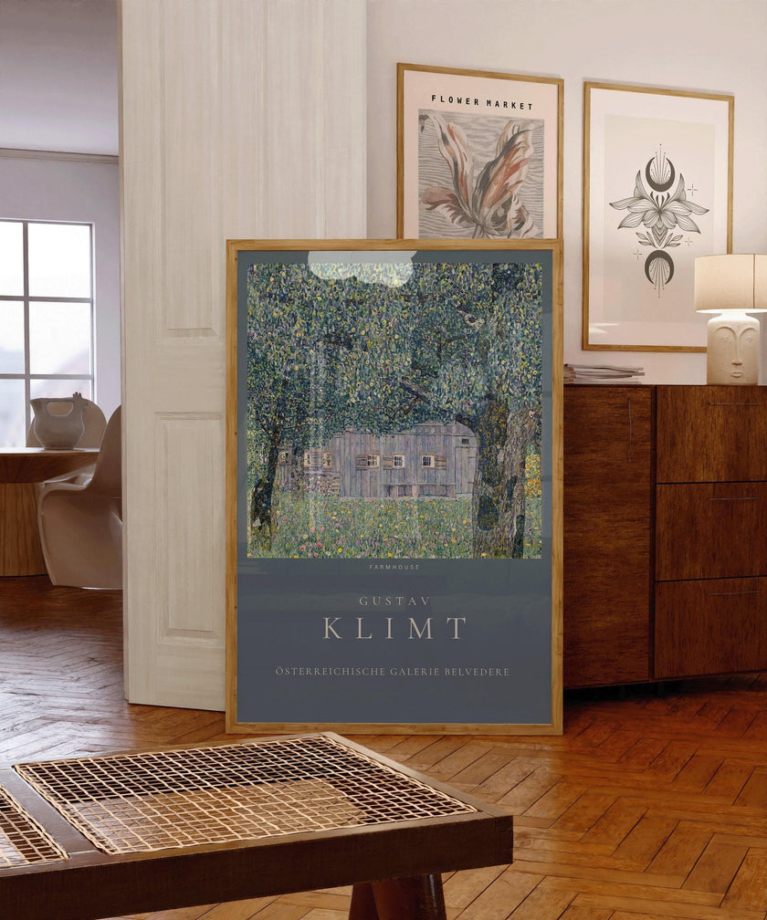 Gustav Klimt - Farmhouse | Famous Vintage Painting (available handframed or unframed)