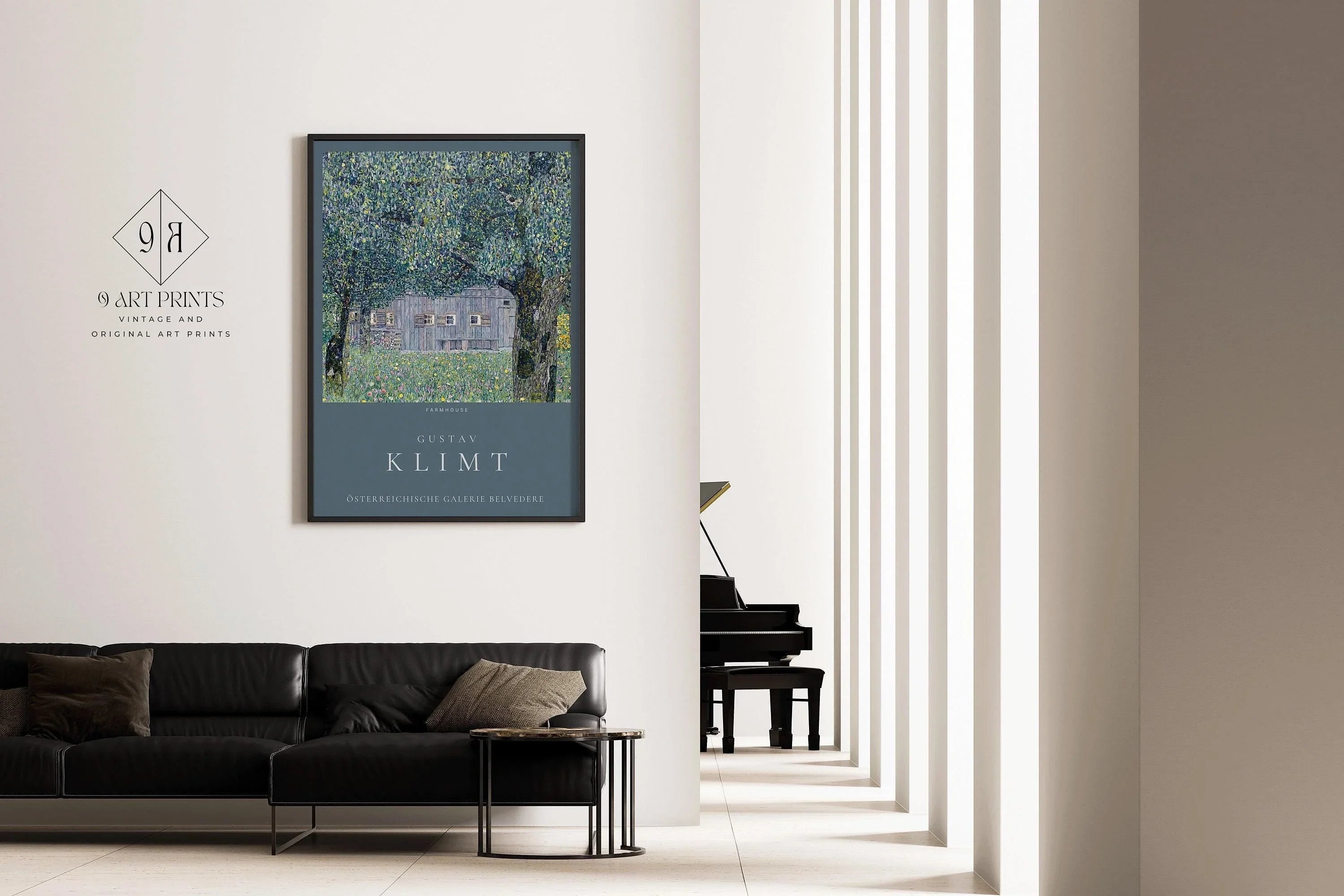 Gustav Klimt - Farmhouse | Famous Vintage Painting (available handframed or unframed)