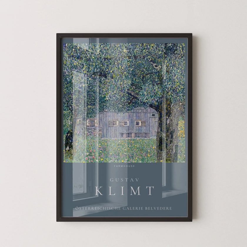 Gustav Klimt - Farmhouse | Famous Vintage Painting (available handframed or unframed)