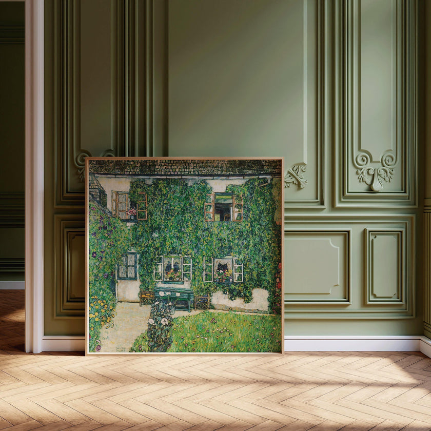 Gustav Klimt - Forester Garden | The Legendary Vintage Painting in Green (available handframed or unframed) 1x1