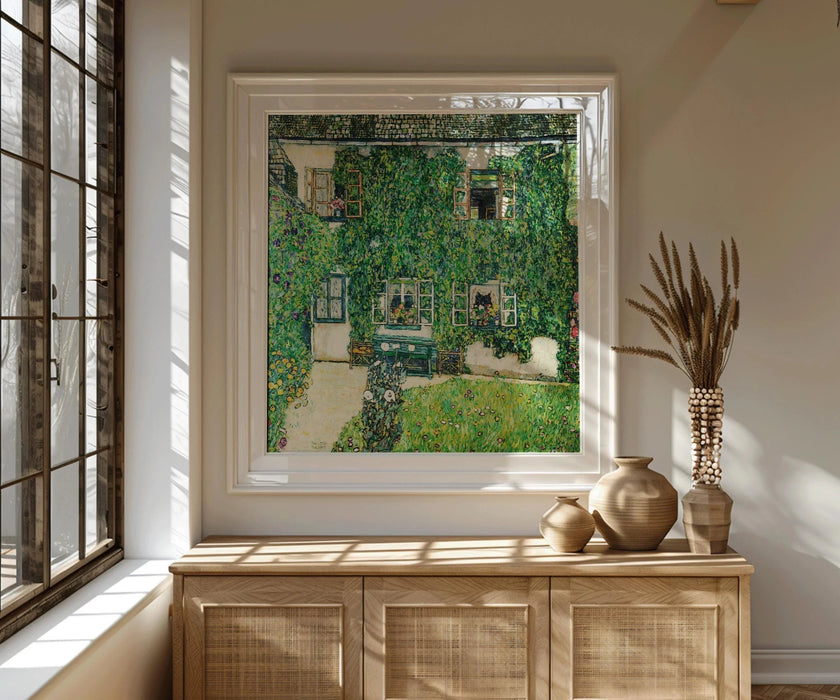 Gustav Klimt - Forester Garden | The Legendary Vintage Painting in Green (available handframed or unframed) 1x1