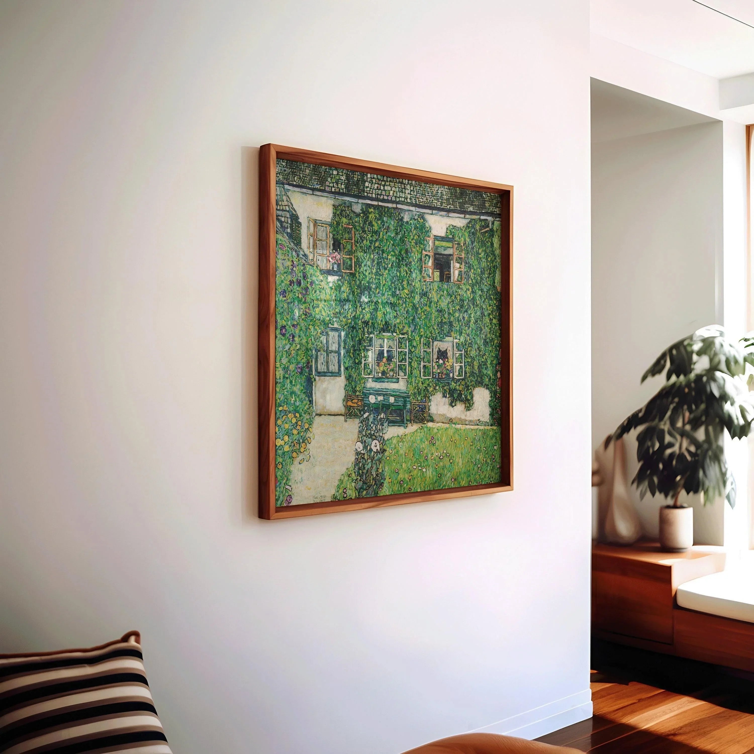 Gustav Klimt - Forester Garden | The Legendary Vintage Painting in Green (available handframed or unframed) 1x1