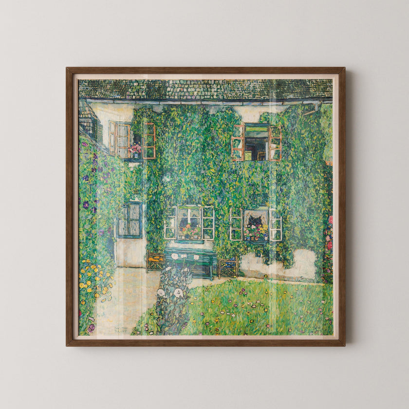 Gustav Klimt - Forester Garden | The Legendary Vintage Painting in Green (available handframed or unframed) 1x1