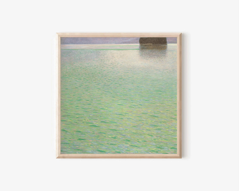 Gustav Klimt Island Attersee Print: Tranquil Green Lake Scene