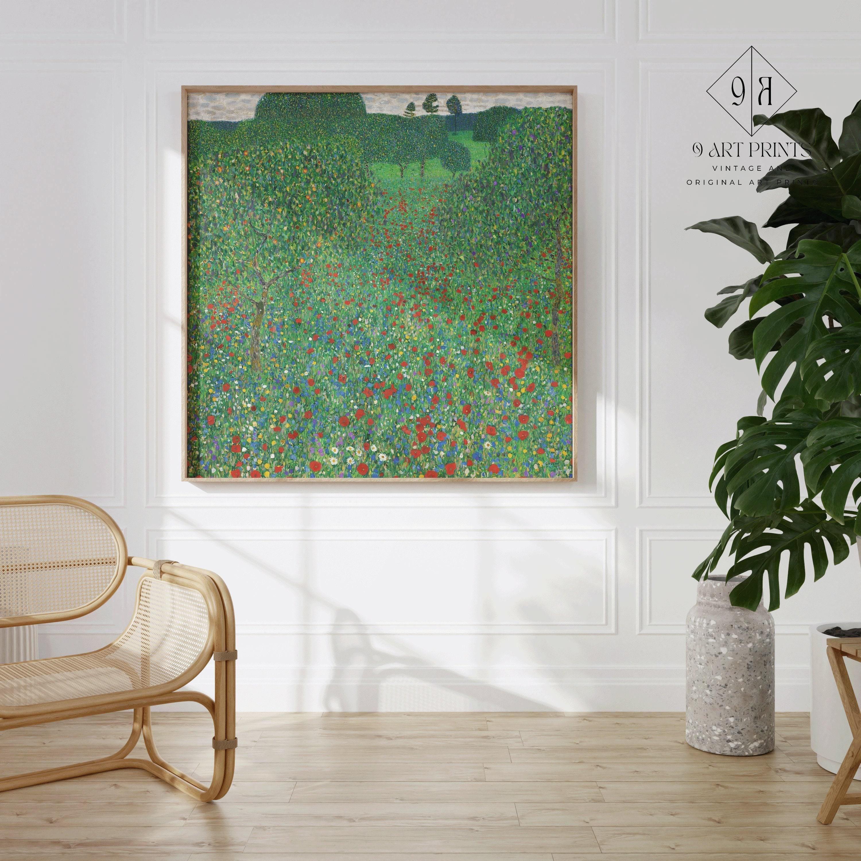 Gustav Klimt - Poppies | Famous Vintage Painting (available handframed or unframed) 1x1