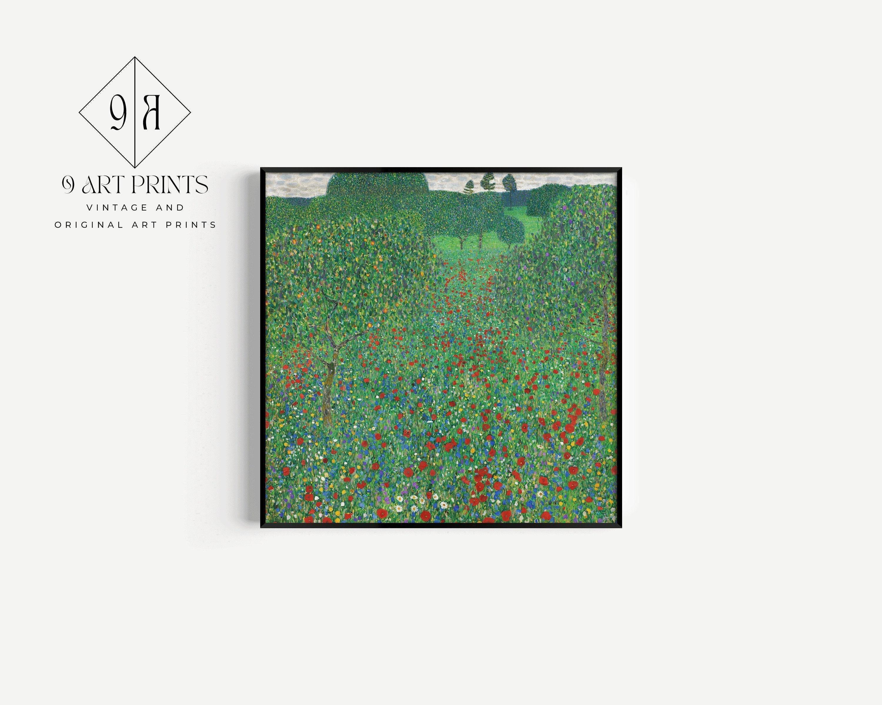 Gustav Klimt - Poppies | Famous Vintage Painting (available handframed or unframed) 1x1