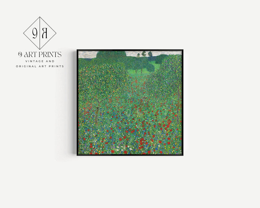 Gustav Klimt - Poppies | Famous Vintage Painting (available handframed or unframed) 1x1