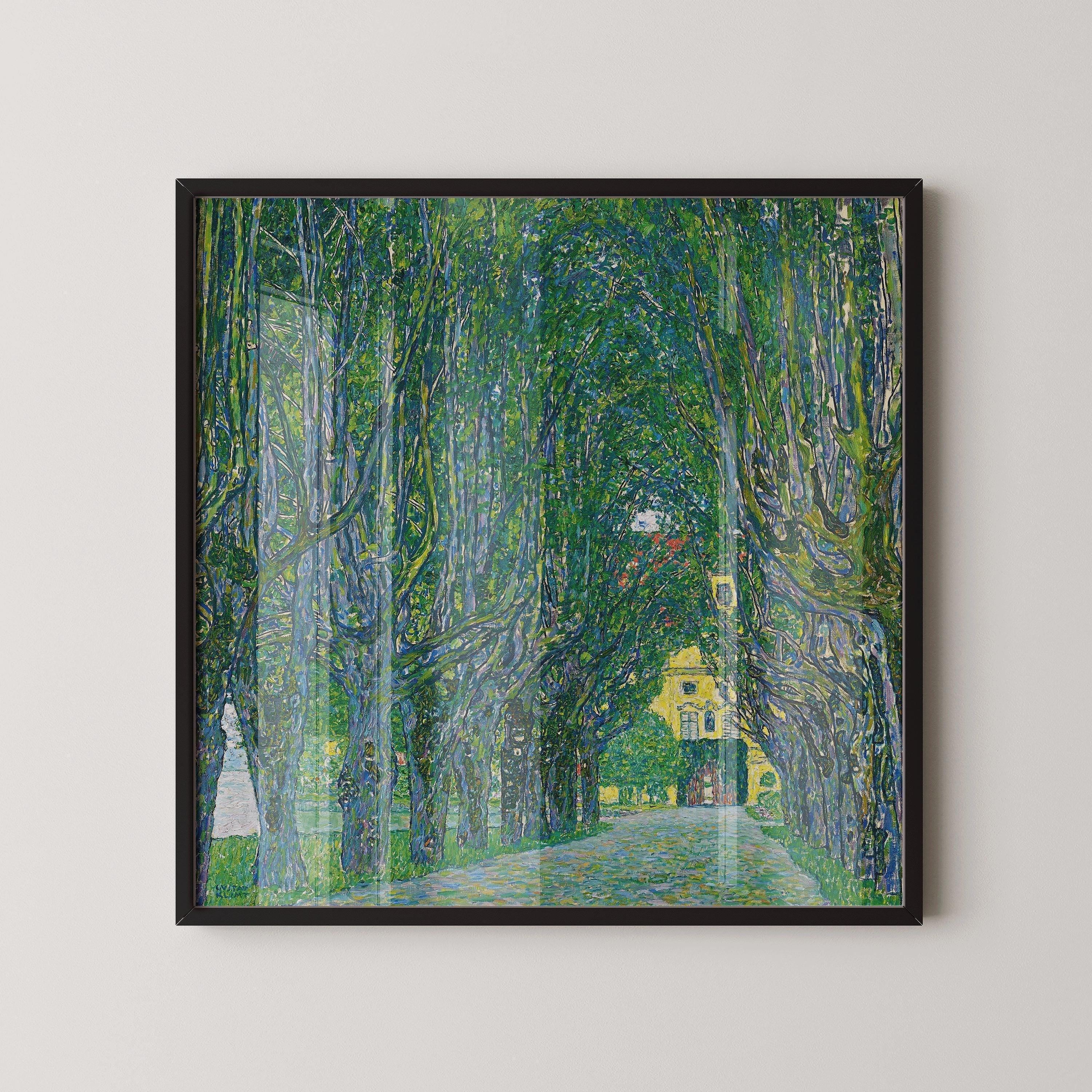 Gustav Klimt Print: Avenue to Kammer Castle, Green Serene Painting