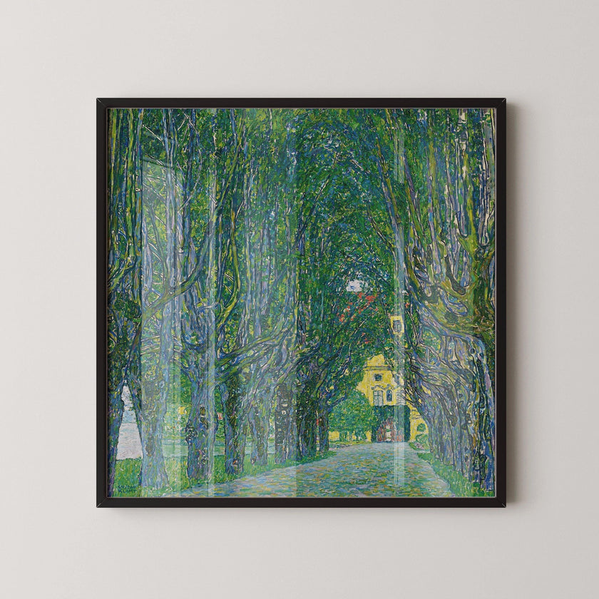 Gustav Klimt Print: Avenue to Kammer Castle, Green Serene Painting