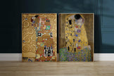 Gustav Klimt STATEMENT DUO Prints - The Embrace and The Kiss |  | Iconic Art Famous Painting available framed