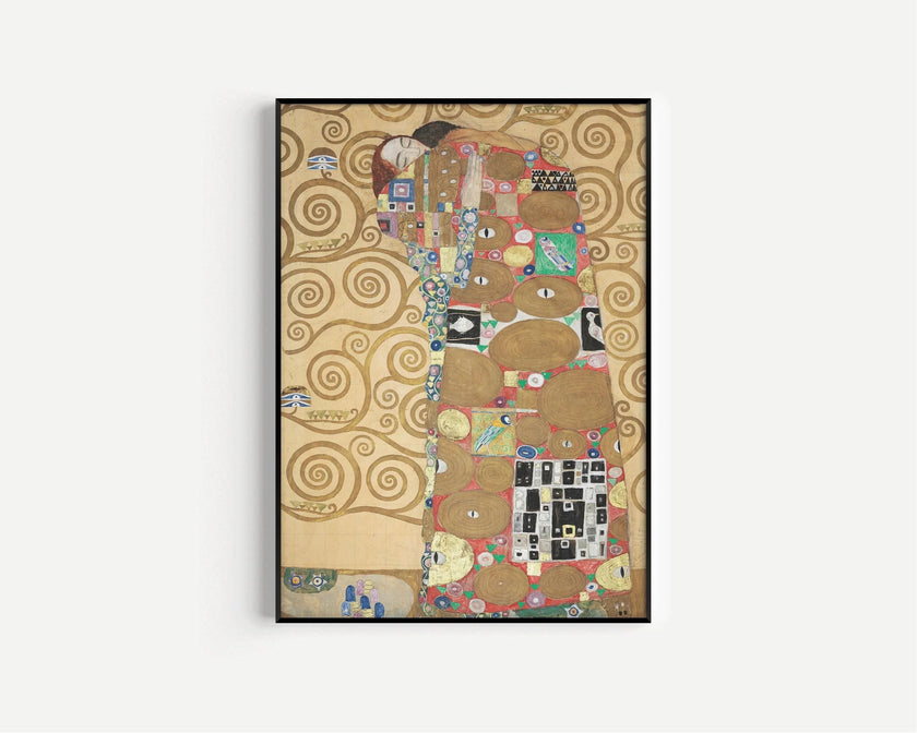 Gustav Klimt STATEMENT DUO Prints - The Embrace and The Kiss |  | Iconic Art Famous Painting available framed