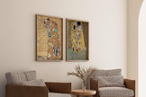 Gustav Klimt STATEMENT DUO Prints - The Embrace and The Kiss |  | Iconic Art Famous Painting available framed