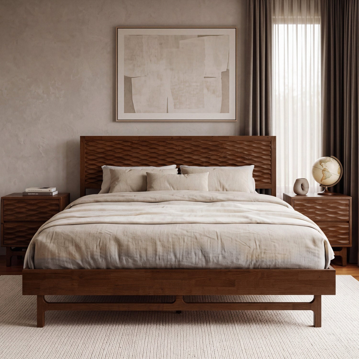 Elara Solid Wood Bed Frame