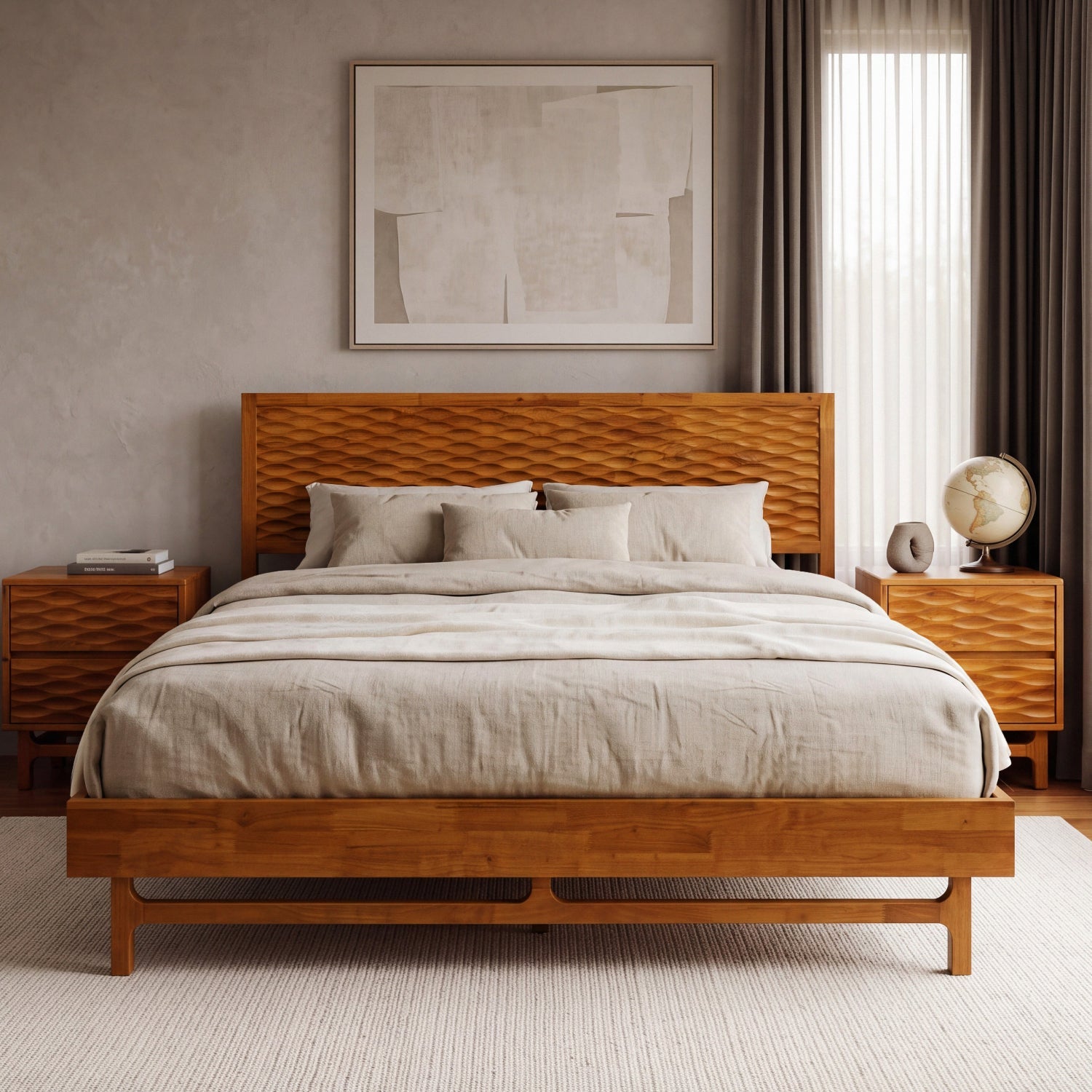 Elara Solid Wood Bed Frame
