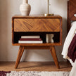 Laden Handcrafted Solid Wood Nightstand