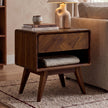 Laden Handcrafted Solid Wood Nightstand