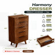 Harmony Solid Wood Dresser with 5 Drawers