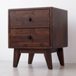 Silvia 2-Drawer Solid Wood Nightstand