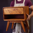 Laden Handcrafted Solid Wood Nightstand