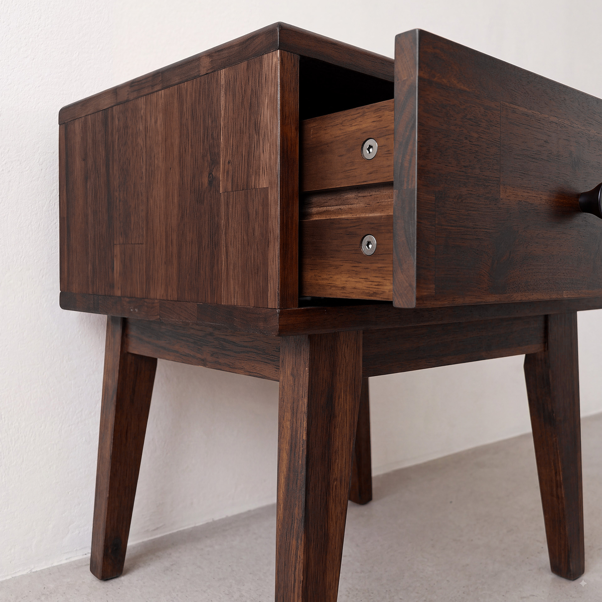 Sofia 1-Drawer Solid Wood Nightstand