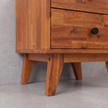 Silvia 2-Drawer Solid Wood Nightstand
