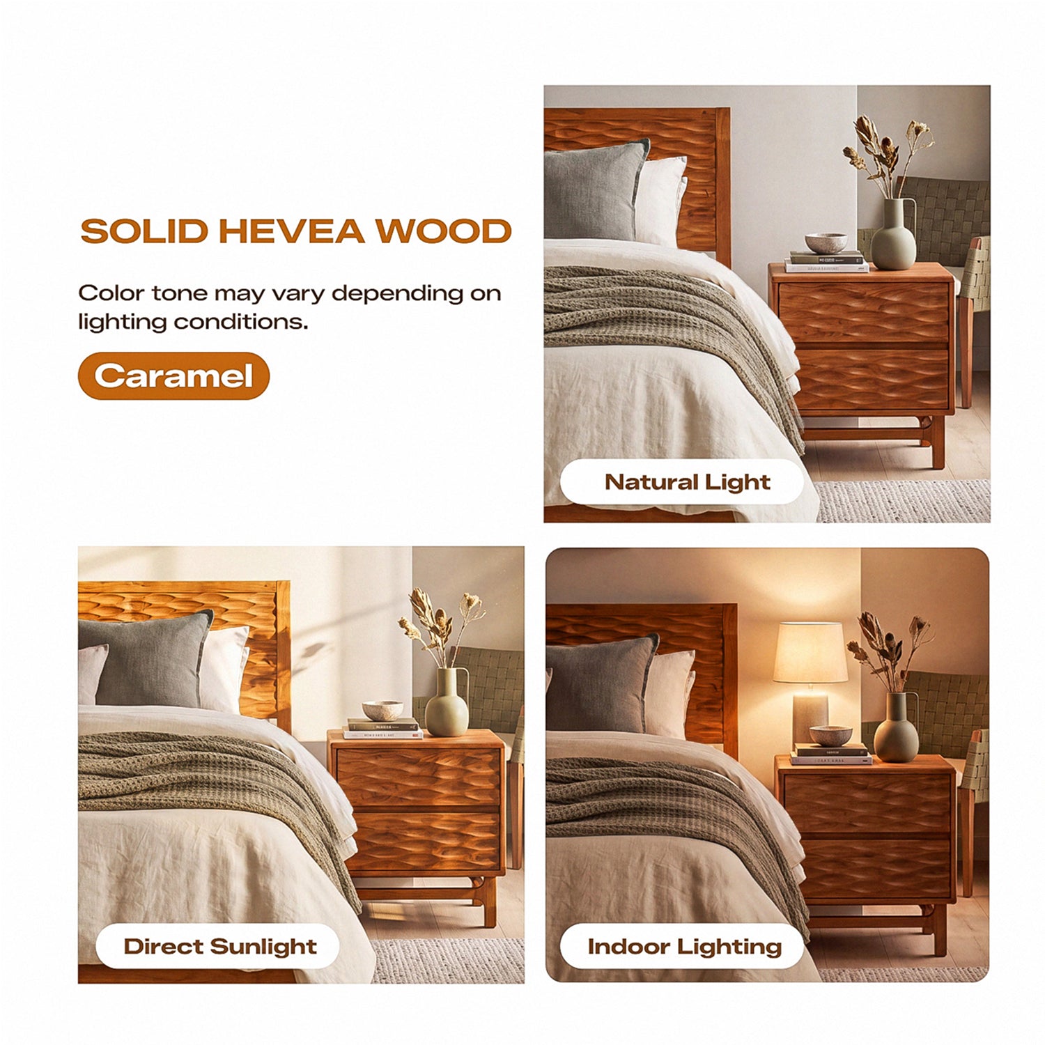 Elara Solid Wood Bed Frame