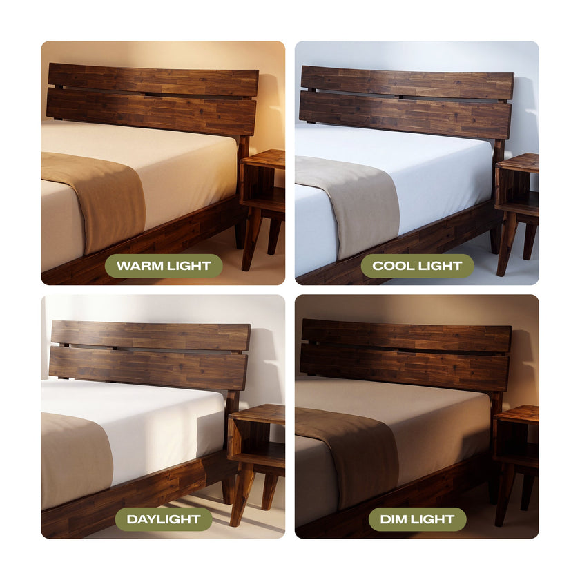 Aurora Solid Wood Bed Frame