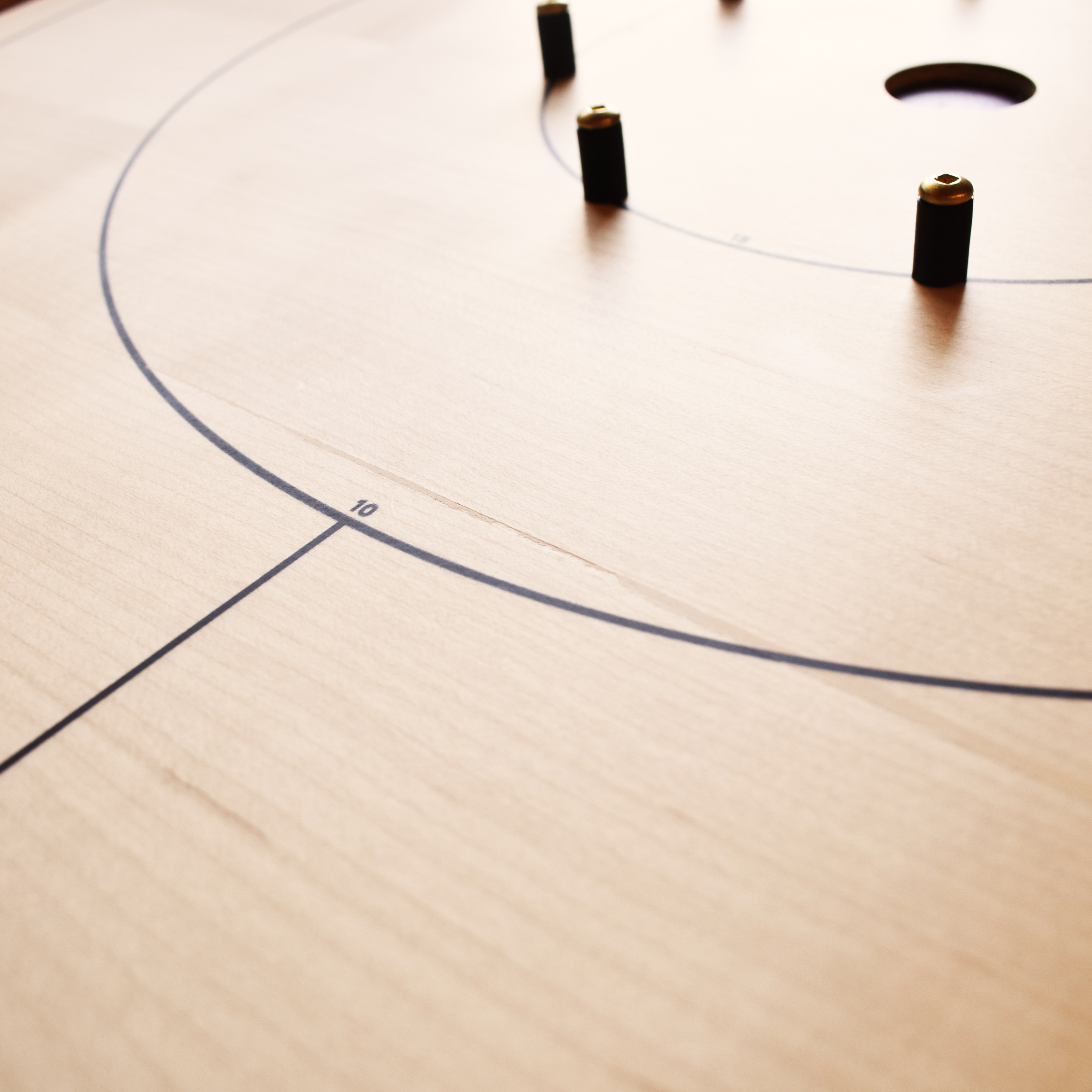 The Royal Red - Tournament Style Crokinole Board Game Set (Meets NCA Standards)