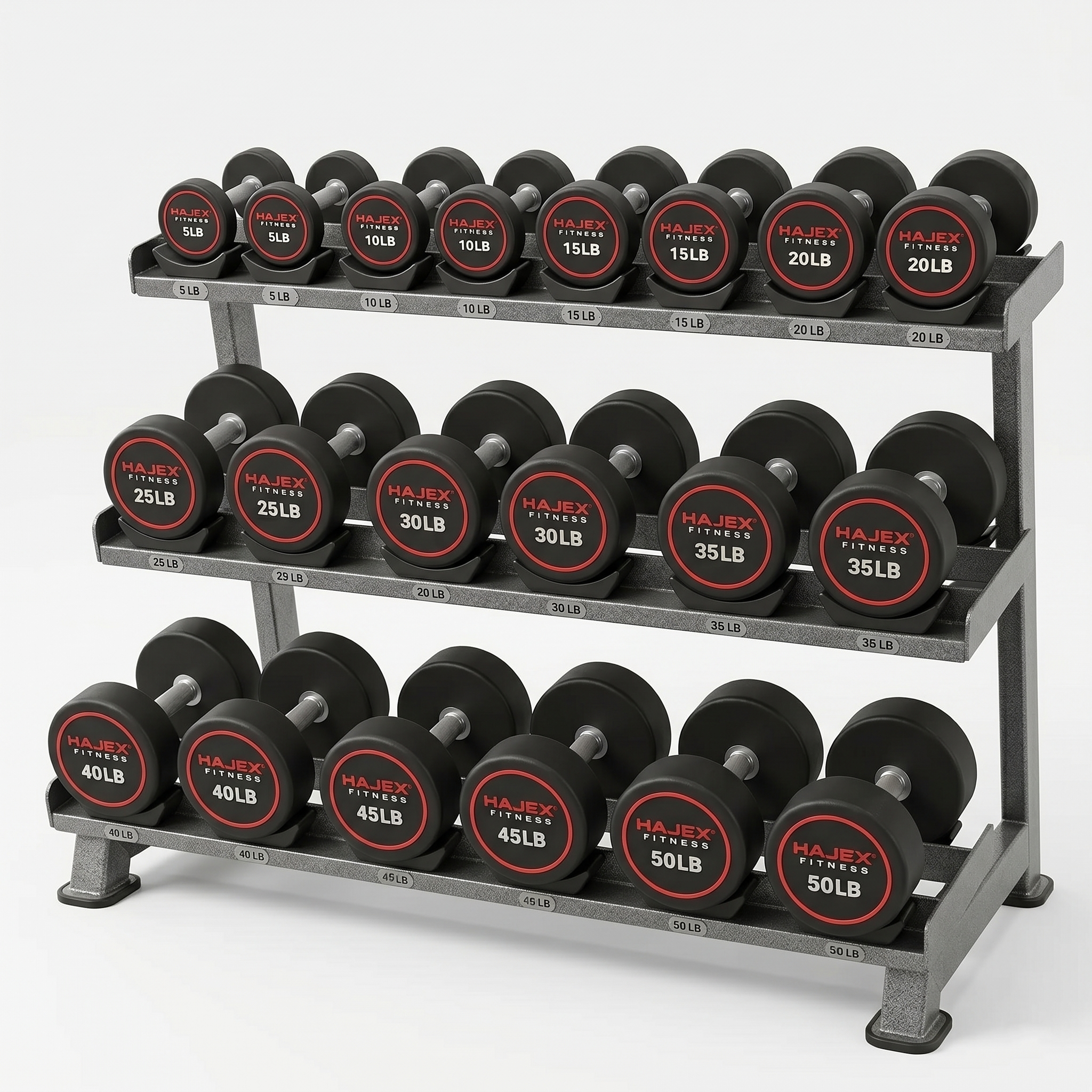 HAJEX Round Dumbbells 5 to 150 LB (Elite Series)