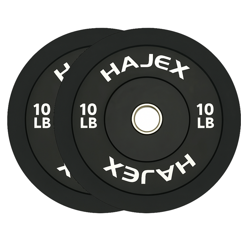 HAJEX Olympic Bumper Weight Plates - 10, 15, 25, 35, 45, 55 LB