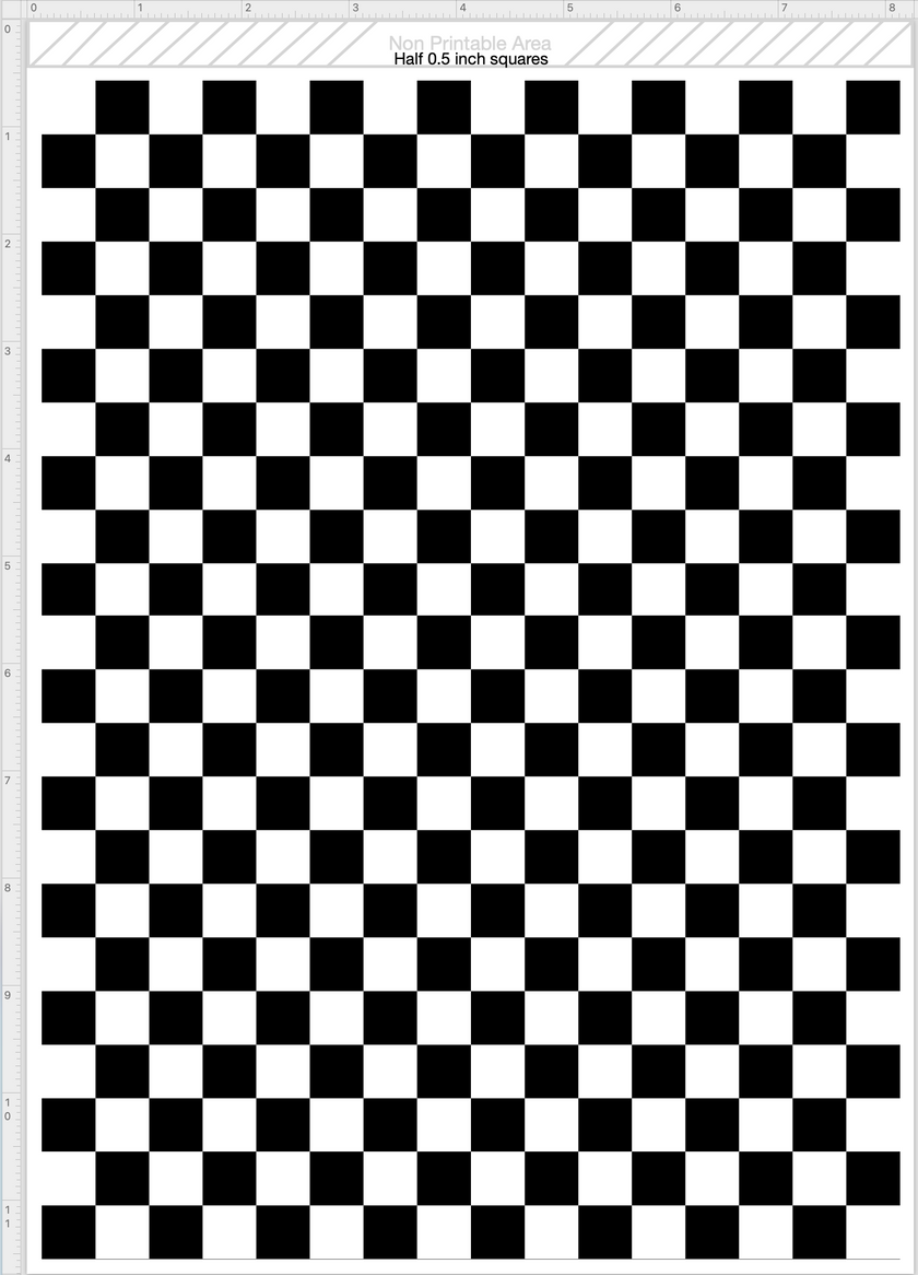 Edible Checker Pattern Sheet - Black White Squares Cake Topper