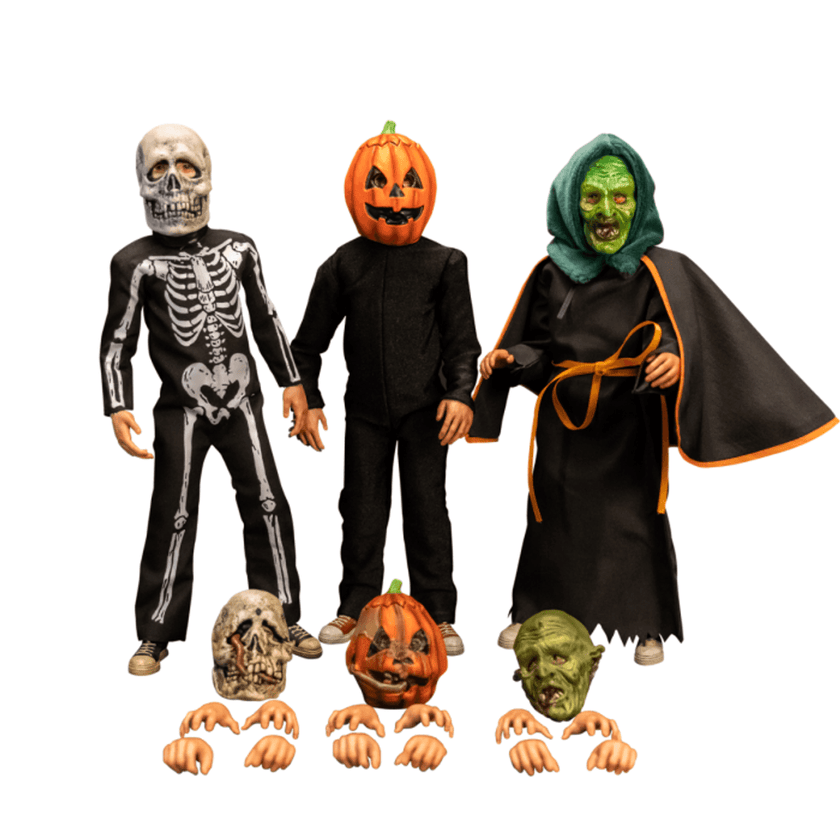 Halloween III Season of the Witch Pumpkim, Skull, Witch Trio 1:6 Scale Figures