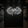 Hand holding a weight Neon Sign