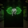 Hand holding a weight Neon Sign
