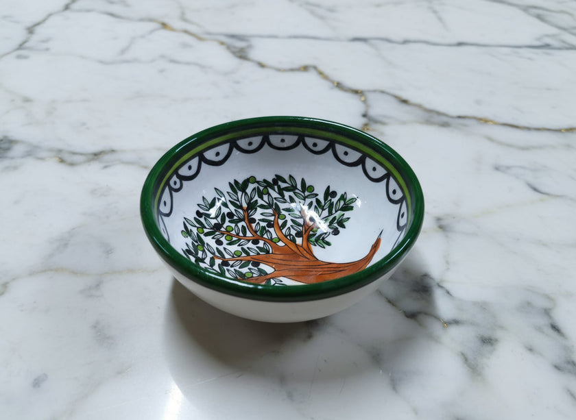 Handmade Hebron Ceramic Serving Bowl | Palestinian Pottery, Food-Safe , Hand-Painted Design