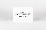 Happy Anniversary to You