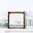 Happy Holidays Wood Sign