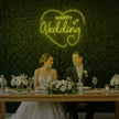 Happy Wedding Heart Neon Sign