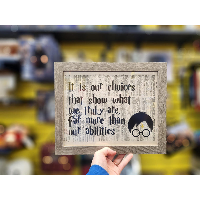 Harry Potter 8x10 It Is Our Choices That Show Framed