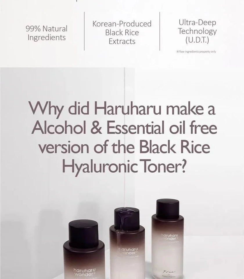 haruharu wonder Black Rice Hyaluronic Toner Free of Alcohol Fragrance 300ml