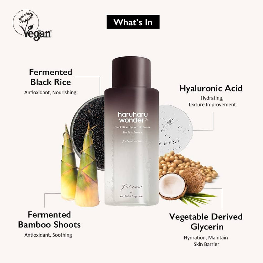 haruharu wonder Black Rice Hyaluronic Toner Free of Alcohol Fragrance 300ml