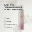 haruharu wonder Black Rice Probiotics Barrier 2% NAD + Serum Mist 80ml